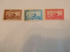 Romania 1928 C.RAIU posta aeriana f orizontal 1 si2 lei 5 lei-vertical