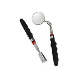 Set scule pt inspecție, Tijă telescopică cu magnet și LED + Tijă cu oglindă - Carguard