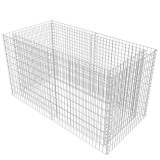 Cumpara ieftin Strat inaltat gabion, argintiu, 180 x 90 x 100 cm, otel