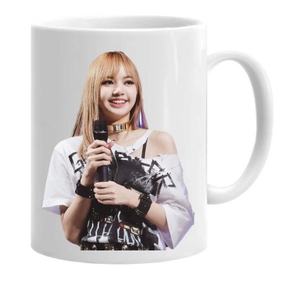 Cana alba personalizata blackpink kpop lisa, INOVATIX&amp;reg;. 330 ml foto