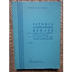 ISTORIA LITERATURII ROMANE DE LA ORIGINI PANA LA SFARSITUL SEC AL XIX LEA