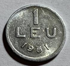 1 Leu 1951 Al, Romania, a UNC foto