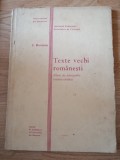 C. Boroianu - Texte vechi rom&acirc;nești. Album de paleografie rom&acirc;no-chirilică, 1971