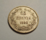 Finlanda 25 Pennia 1906 Rara