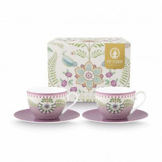 Pip Studio set de cești și farfurioare Lily 280 ml 2-pack