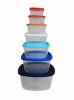 SET 7 CASEROLE PATRATE CU CAPACE,PLASTIC, VANORA HOME