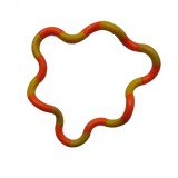 Jucarie senzoriala antistres, flippy, fidget twist, cu miscari infinite de decompresie, 2 culori, galben/portocaliu, + 3 ani