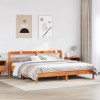VidaXL Cadru de pat fără saltea, maro ceruit 180x200 cm lemn masiv pin 3306881