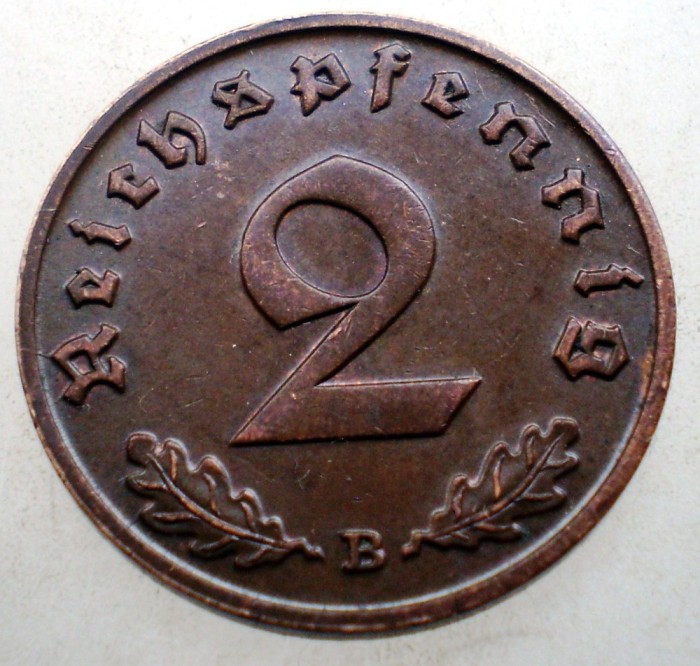 2.823 GERMANIA 2 REICHSPFENNIG 1938 B