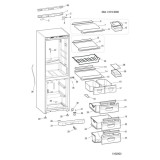 Fata pentru sertar combina Indesit/Whirpool BAAN, BIAA, 430X240, C00283741 / 482000023211