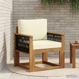vidaXL Canapea Medie pentru Exterior Lemn Solid de Acacia natural 3438829