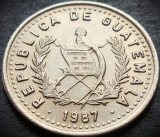 Cumpara ieftin Moneda exotica 5 CENTAVOS - GUATEMALA, anul 1987 *cod 2496 = A.UNC luciu batere, America Centrala si de Sud