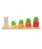 Numaratoarea morcovilor, din lemn premium - Counting Carrots - 16 piese - Tender Leaf Toys