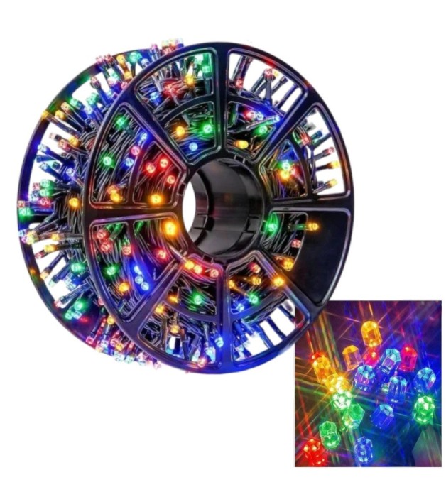 Instalație Rola 50m 200 LED-uri Multicolor Model Diamant
