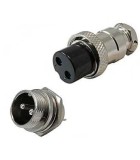Conector MICROFON MARE 2 Pini set Mama+Tata 20 mm, Oem