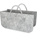 Geanta din pasla pentru depozitare lemn de foc, 49 x 25 x 25 cm, pliabila
