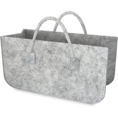 Geanta din pasla pentru depozitare lemn de foc, 49 x 25 x 25 cm, pliabila