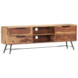 Comodă TV, 140 x 28 x 47 cm, lemn masiv de acacia
