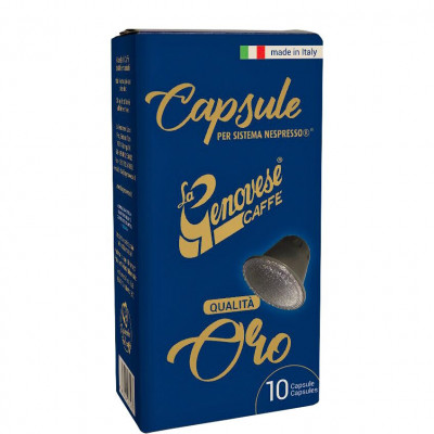 Capsule La Genovese Espresso ORO compatibile Nespresso cutie 10 buc foto