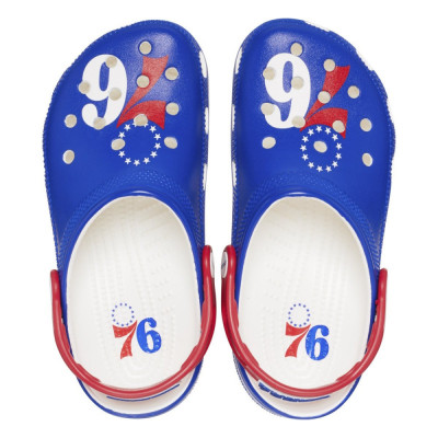 Saboti Crocs Classic NBA Philadelphia 76ers Clog Alb - White foto