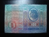 AUSTROUNGARIA 100 KRONEN 1912 EXCELENTA CU SUPR. DO