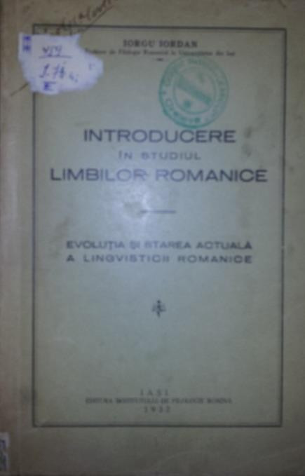 INTRODUCERE IN STUDIUL LIMBILOR ROMANICE