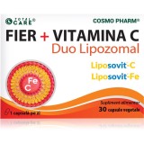Cosmo Pharm Fier + Vitamina C Duo lipozomal capsule pentru sprijinirea hematopoiezei 30 caps.