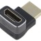 Adaptor HDCP 2.2 HDMI 90&deg; argintie