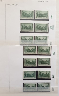 Colecție rară 40 timbre Rom&amp;acirc;nia 1939 &amp;ndash; Castelul Peleș, varietăți 1,50 Lei foto