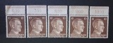Germania Al Treilea Reich 1941 "Adolf Hitler 10 Pfennig" (Set / Pereche de Mărci MNH cu Cupoane Marginalе și Hașuri de Securitate) - TG1