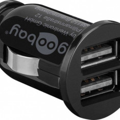 Incarcator auto cu 2 x USB 3.1A Negru, Goobay 58912