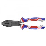 Cleste Combinat EMTOP EPLRCC0851, 200mm, Material Cr-V, 65% Economie de Energie, Maner TPR Ergonomic, Functie de Debavurare, Suport pentru Cuie si Che
