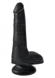 Realiste cu testicule - King Cock Penis cu Testicule 15 cm - culoare Negru