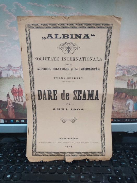 Albina Societate pt. ajutorul bolnavilor, Dare de seamă 1904, Turnu Severin, 081