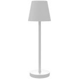 HOMCOM Lampă de Masă cu 3 Lumini Albe, Lampă de Birou Portabilă, Modernă cu Cablu Inclus, &Oslash;11,2x36,5 cm, Alb | Aosom Romania