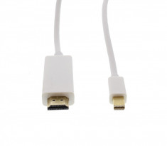Cablu mini Displayport - HDMI, 1.8m, alb foto