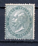 Italy 1863 King Viktor Emanuel II 5C Mi.16 Green MNG AM.370, Nestampilat