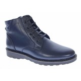 Ghete barbati casual din piele naturala cu fermoar (imblanite) Bleumarin CORSAFBLM