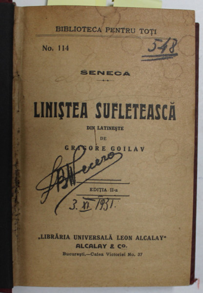 COLIGAT DE CINCI CARTI de SENECA , CICERO , CORNELIUS NEPOS , VIRGILIU, PERIOADA INTERBELICA , VEZI DESCRIEREA !