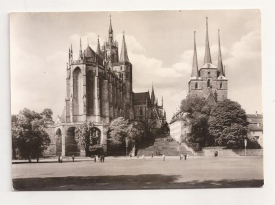FG1 - Carte Postala - GERMANIA - Erfurt, Dom und Severikirche, circulata 1973 foto