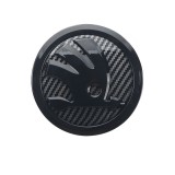 Emblema capota/portbagaj Skoda, Fibra de carbon, 8cm