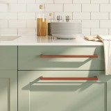 vidaXL M&acirc;nere de dulap, 5 buc., bronz, 320 mm, oțel inoxidabil