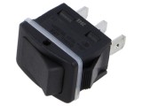 Rocker SPDT ON-ON 10A/250VAC negru IP68 20m&Omega; - Canal Electronic