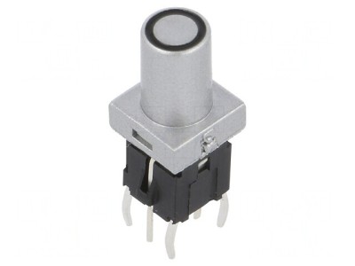 Comutator Tastatură 2 Poz SPST-NO 0.05A 12VDC Argintiu cu LED foto
