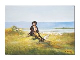Cumpara ieftin Tablou celebru Ciobanas pictat manual, 70x50cm ulei pe panza, reproducere Nicolae Grigorescu