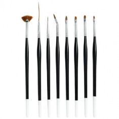Set de pensule modelatoare, negru cu alb - 8 piese foto
