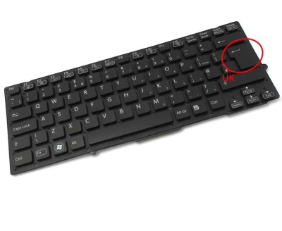 Tastatura Sony Neagra Vaio VPCSB iluminata layout UK fara rama enter mare, Vaio VPCSD iluminata layout UK fara foto