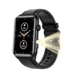 Cumpara ieftin Smartwatch iSEN G50, Piele neagra, 1.57, IPS HD, Bluetooth 5.4, Apeluri Bluetooth, Puls, SpO2, Temperatura, Somn, HRV, Moduri Sport, IP68, Baterie 250