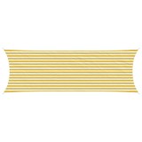 vidaXL P&acirc;nză de umbră Galben și alb 2 x 6 m HDPE 42032822