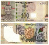 SWAZILAND █ bancnota █ 100 Emalangeni █ 2017 P-42r █ Serie AZ REPLACEMENT █ UNC